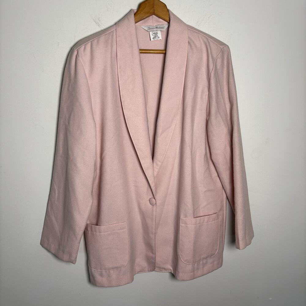 Vintage Baby Pink Oversized Blazer Made In The US Size Large